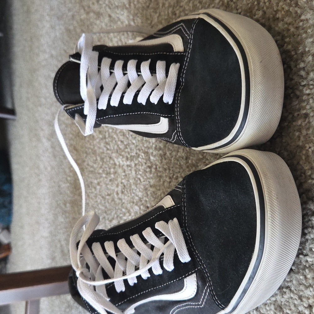 Vans Old Skool Mens Sneaker Skate Shoe Black White Canvas Size 13